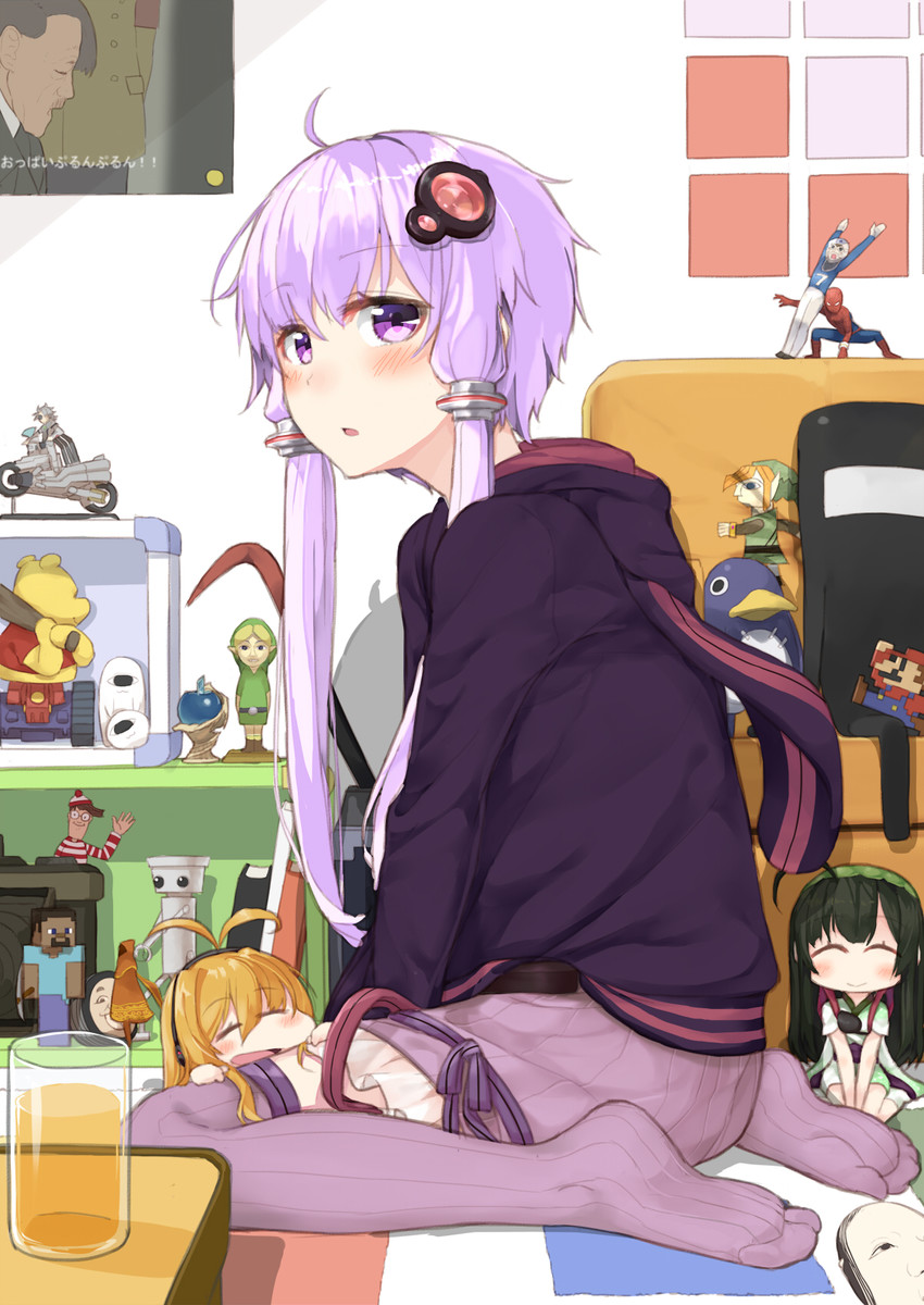 link, yuzuki yukari, mario, spider-man, tsurumaki maki, and 11 more (vocaloid and 18 more) drawn by hitoshi
