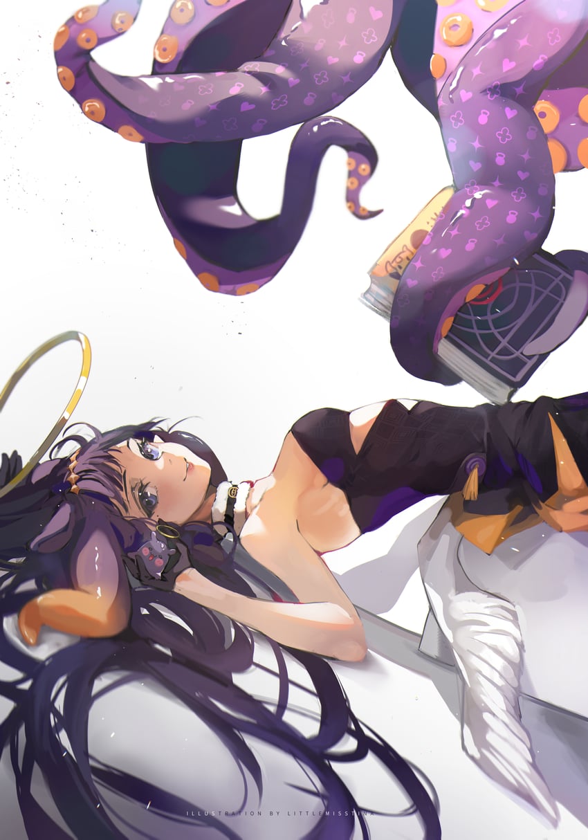 ninomae ina'nis, takodachi, and ao-chan (hololive and 1 more) drawn by littlemisstina_(artist)