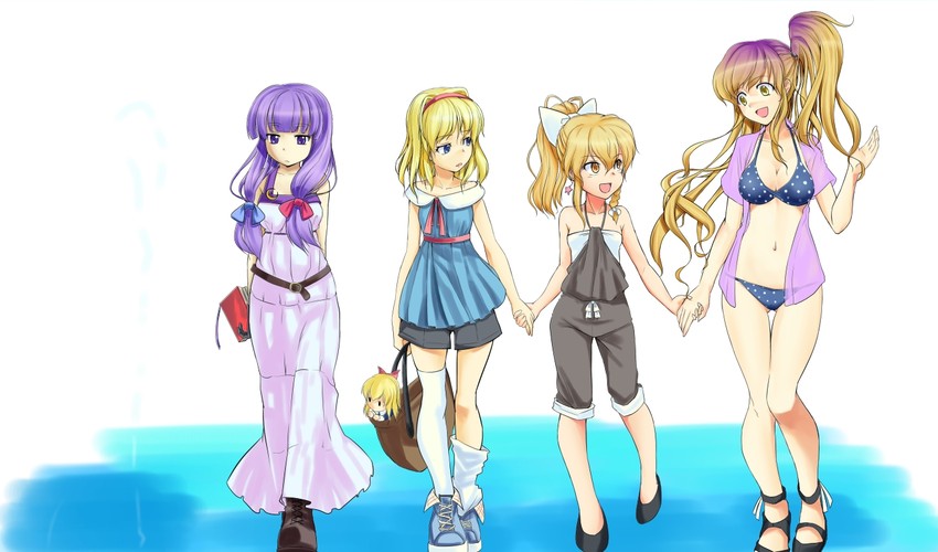 kirisame marisa, alice margatroid, patchouli knowledge, hijiri byakuren, and shanghai doll (touhou) drawn by moss_(sphere211)