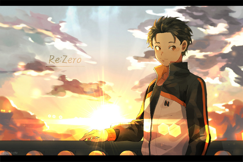 natsuki subaru (re:zero kara hajimeru isekai seikatsu) drawn by bangsutur