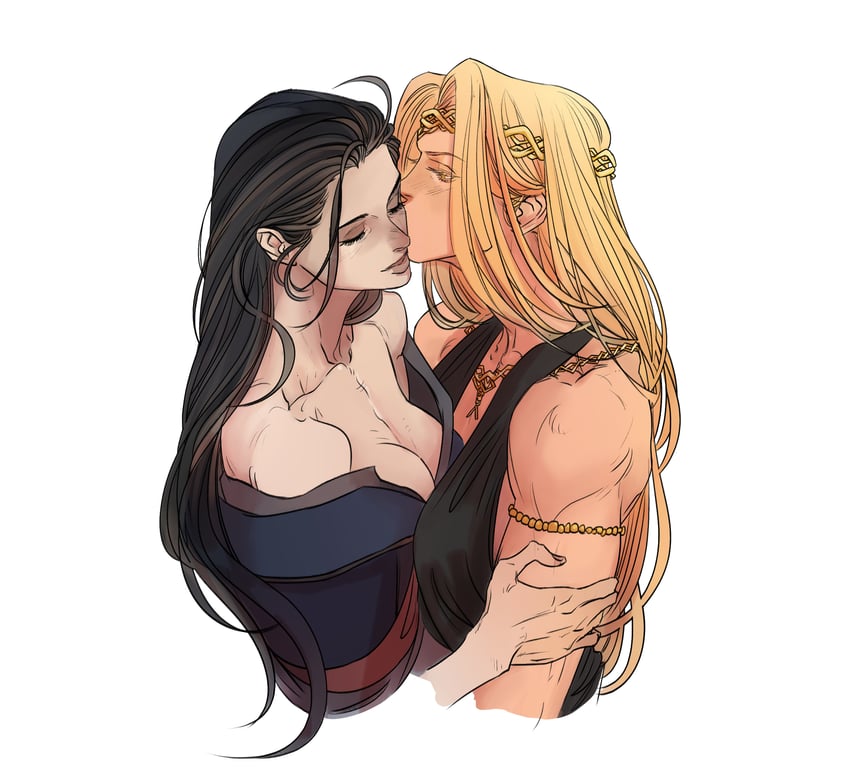queen marika the eternal and rennala queen of the full moon (elden ring) drawn by marceline2174