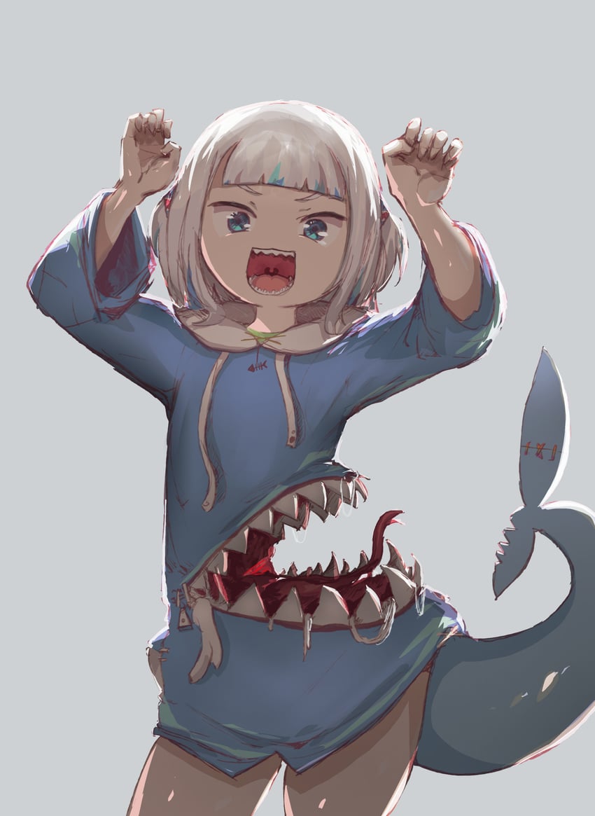gawr gura (hololive and 1 more) drawn by advarcher
