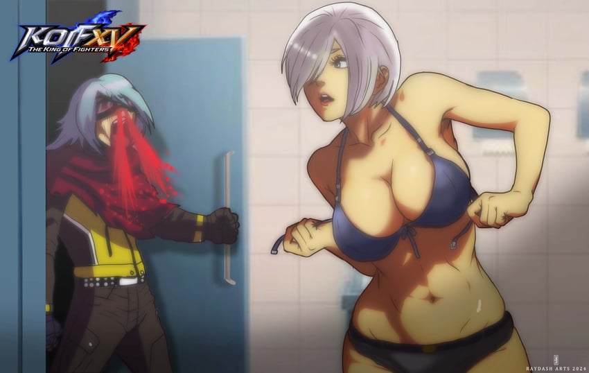 angel and krohnen (the king of fighters and 1 more) drawn by raydash30