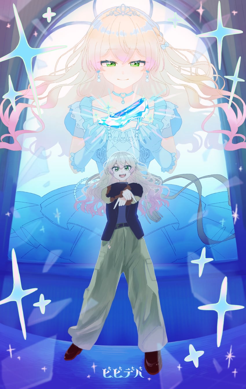 momosuzu nene (hololive and 1 more) drawn by karashioo