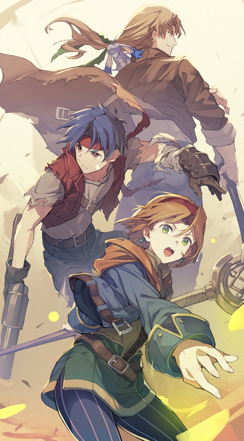 cecilia lynne adelhyde, rody roughnight, jack van burace, and hanpan (wild arms and 1 more) drawn by 3s_(tarariko)