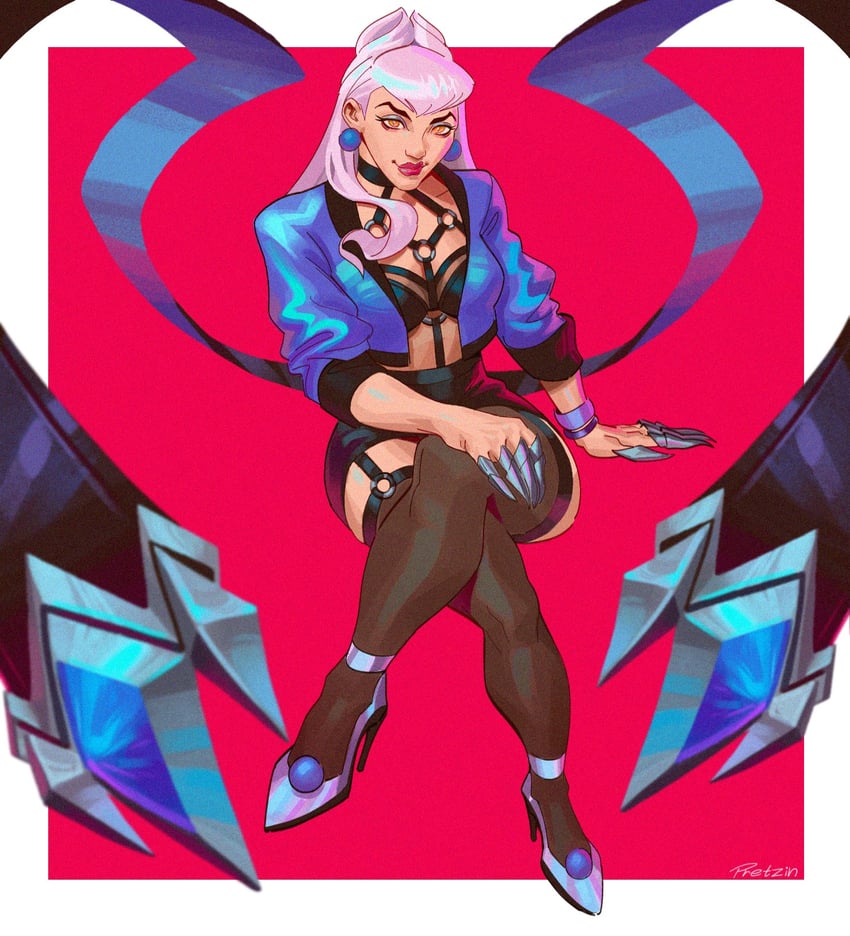 evelynn and k/da all out evelynn (league of legends) drawn by pretzin