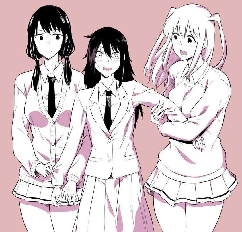 kuroki tomoko, tamura yuri, and nemoto hina (watashi ga motenai no wa dou kangaetemo omaera ga warui!) drawn by orikuchi_hirata