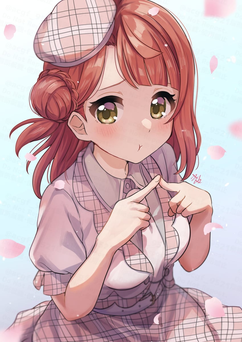 uehara ayumu (love live! and 1 more) drawn by kyaku_tasu