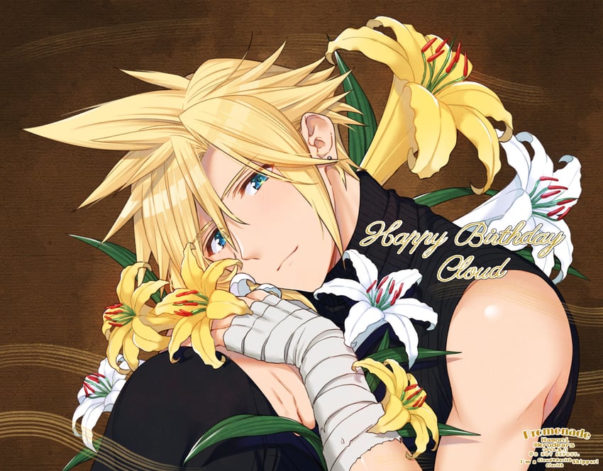 cloud strife (final fantasy and 2 more) drawn by krudears