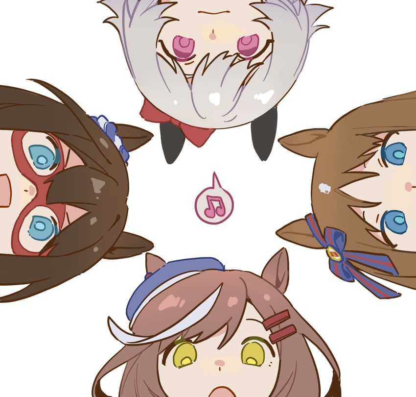 curren chan, matikane tannhauser, grass wonder, and el condor pasa (umamusume) drawn by heichicc47