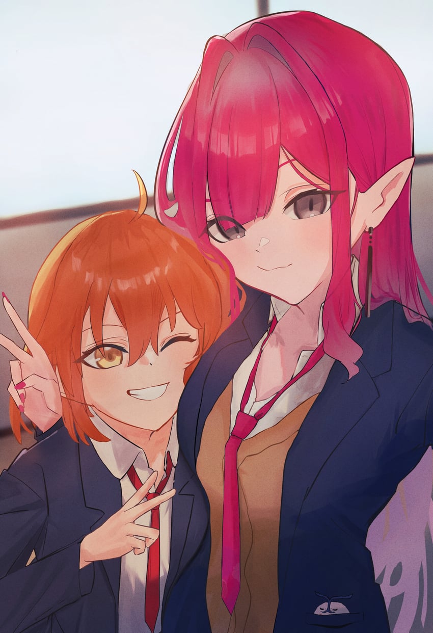 fujimaru ritsuka, baobhan sith, and cernunnos (fate and 1 more) drawn by user_zdnt8555