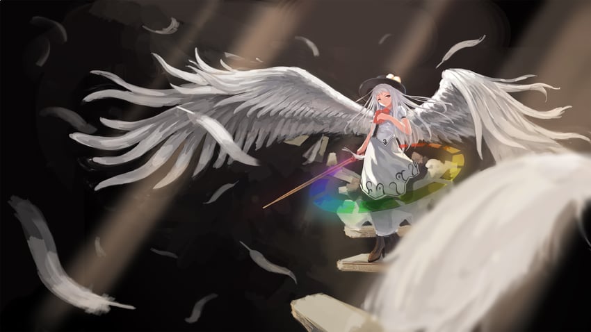 hinanawi tenshi and g-tenko-r (touhou and 1 more) drawn by qghy