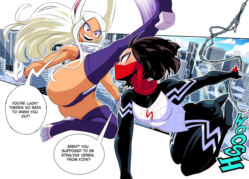mirko, silk, and cindy moon (boku no hero academia and 1 more) drawn by sonchapo