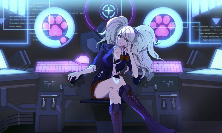 enoshima junko (danganronpa and 1 more) drawn by vo1ez
