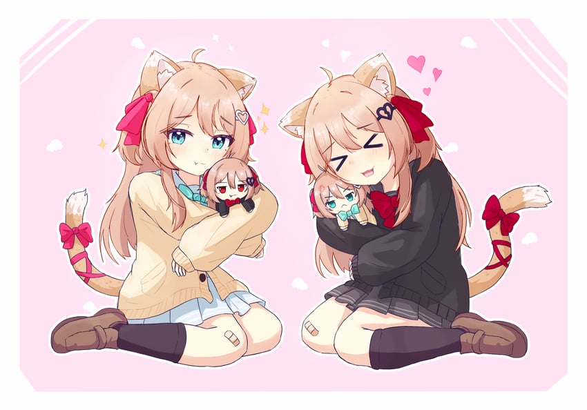 neuro-sama and evil neuro-sama (vedal ai) drawn by wimowo