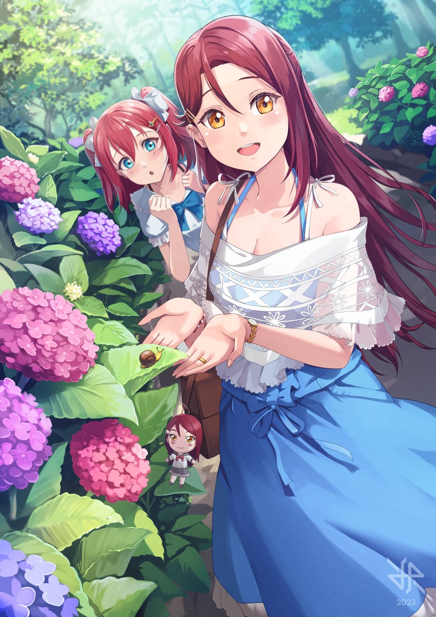 sakurauchi riko and kurosawa ruby (love live! and 1 more) drawn by hiroki_ree