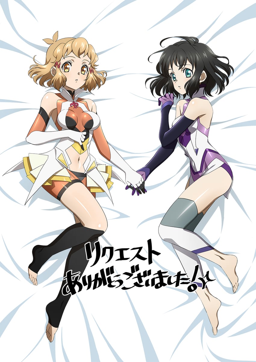 tachibana hibiki and kohinata miku (senki zesshou symphogear) drawn by tomaty.