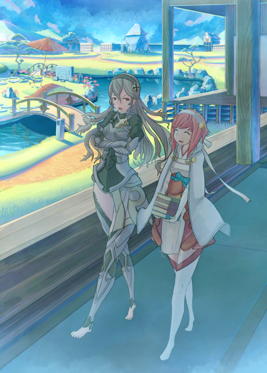 female corrin and sakura (fire emblem and 1 more) drawn by shiimo