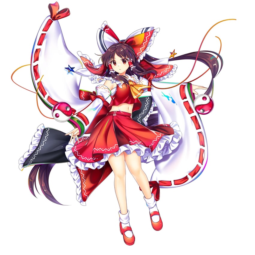 hakurei reimu (touhou and 1 more) drawn by rotte_(1109)
