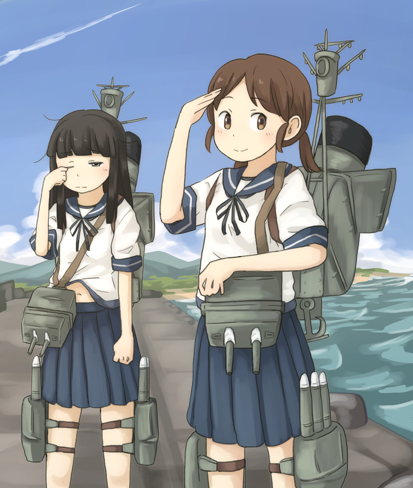 hatsuyuki and shirayuki (kantai collection) drawn by chii-kun_(seedyoulater)