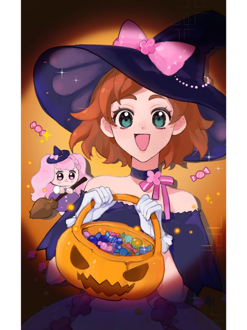 haruno haruka and puff (precure and 1 more) drawn by xiyou_(xhs_8933014455)