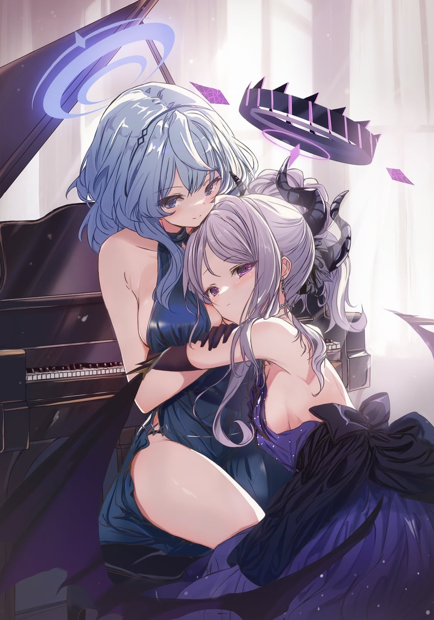 hina and ako (blue archive) drawn by cutlass_(classic_chocolate)