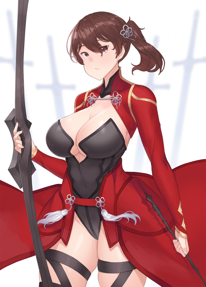 kaga and archer (kantai collection and 1 more) drawn by franham