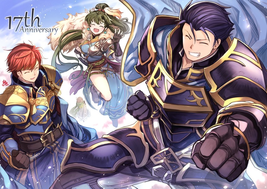 lyn, eliwood, hector, and mark (fire emblem and 2 more) drawn by nakabayashi_zun