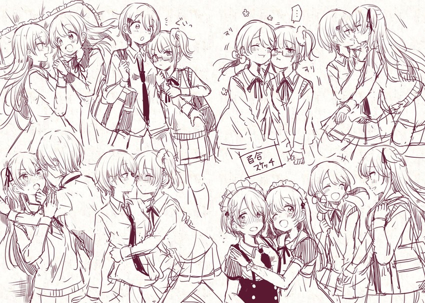 miyasato haruka, okamoto natsuhi, yokomine ibuki, and higuchi kaede (swing!!) drawn by sakura_oriko