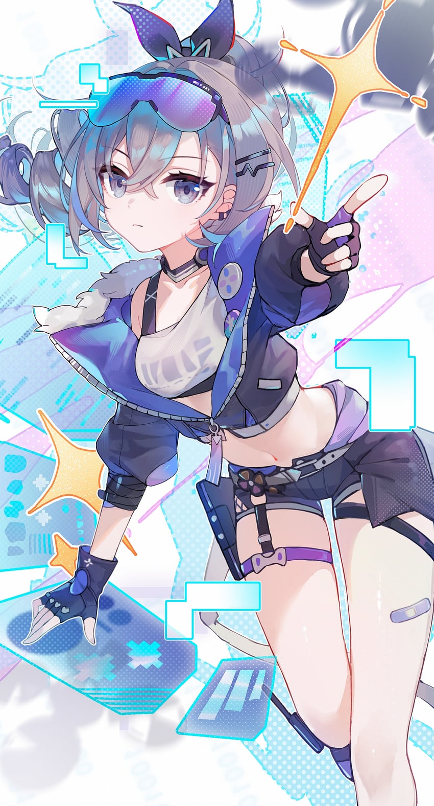 silver wolf (honkai and 1 more) drawn by lizhilv