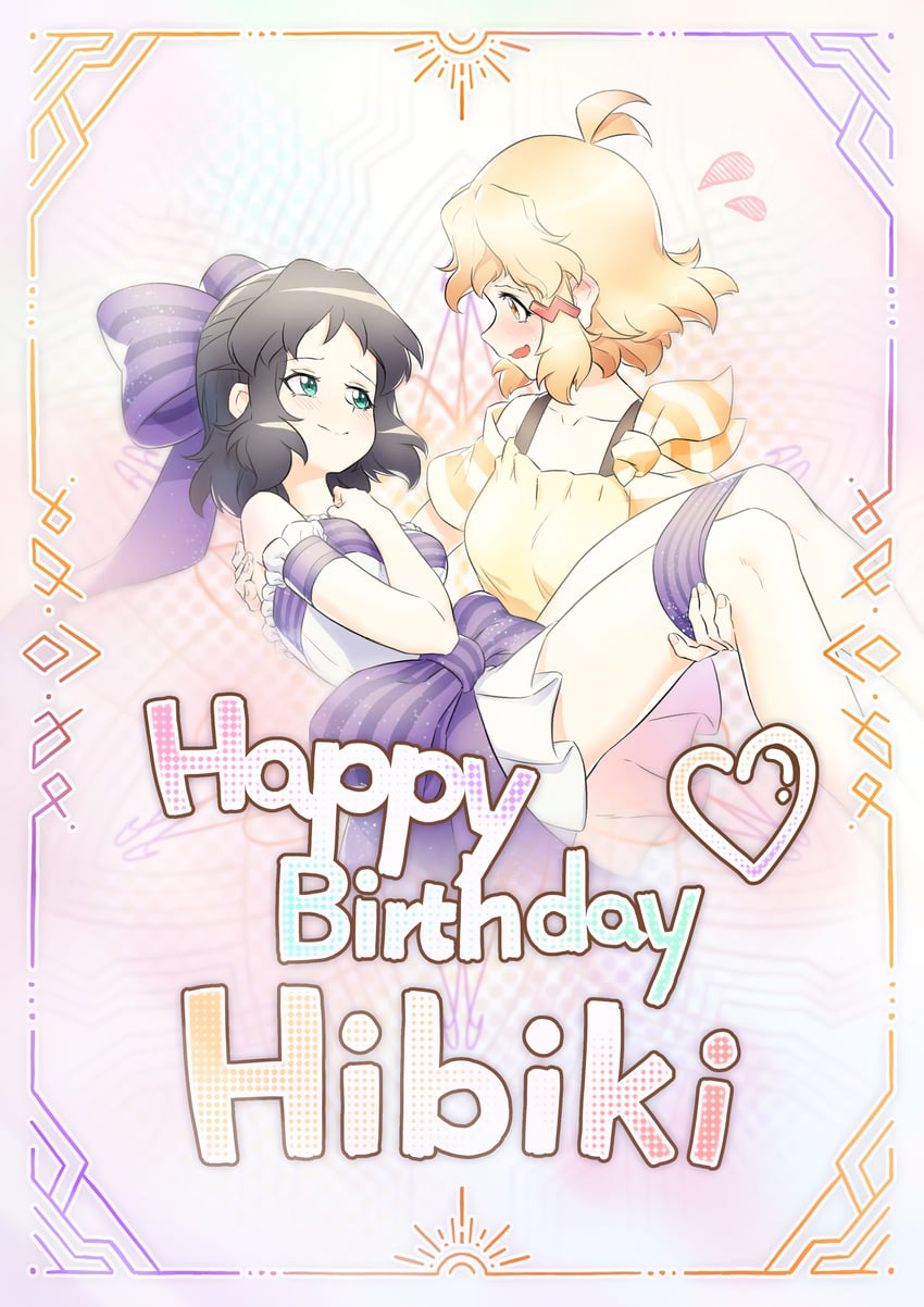 tachibana hibiki and kohinata miku (senki zesshou symphogear) drawn by 0x0023