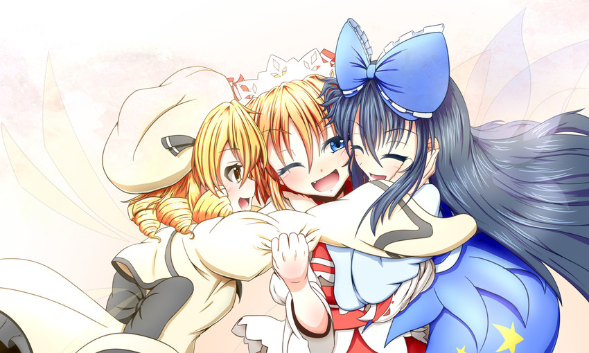 star sapphire, luna child, and sunny milk (touhou) drawn by wan_tama
