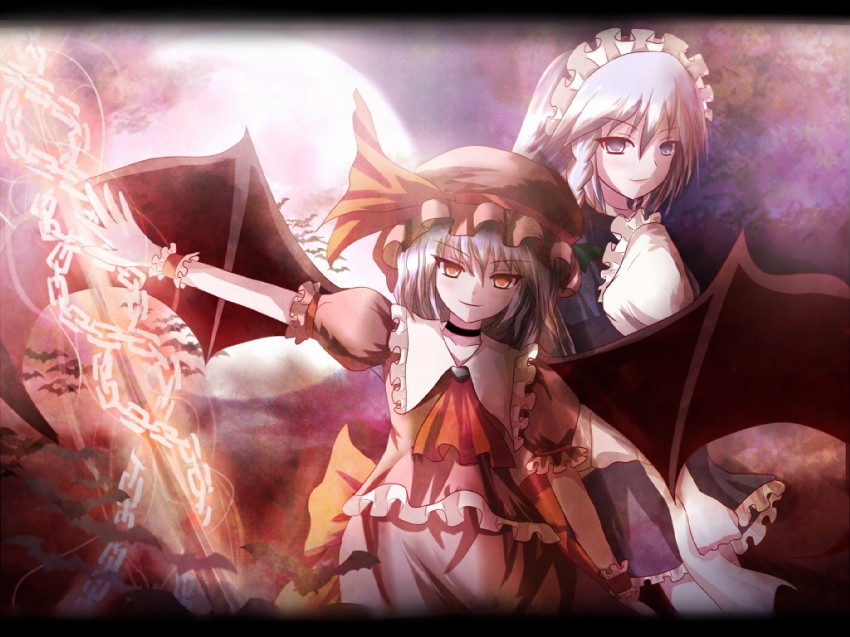 remilia scarlet and izayoi sakuya (touhou) drawn by non_(nobu)