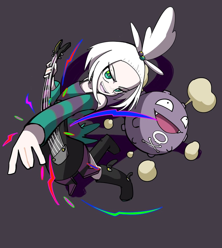 roxie and koffing (pokemon and 1 more) drawn by bara_niku_(ydyh4577)