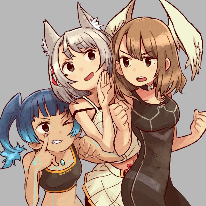 mio, eunie, and sena (xenoblade chronicles and 1 more) drawn by eushima_(sgr)