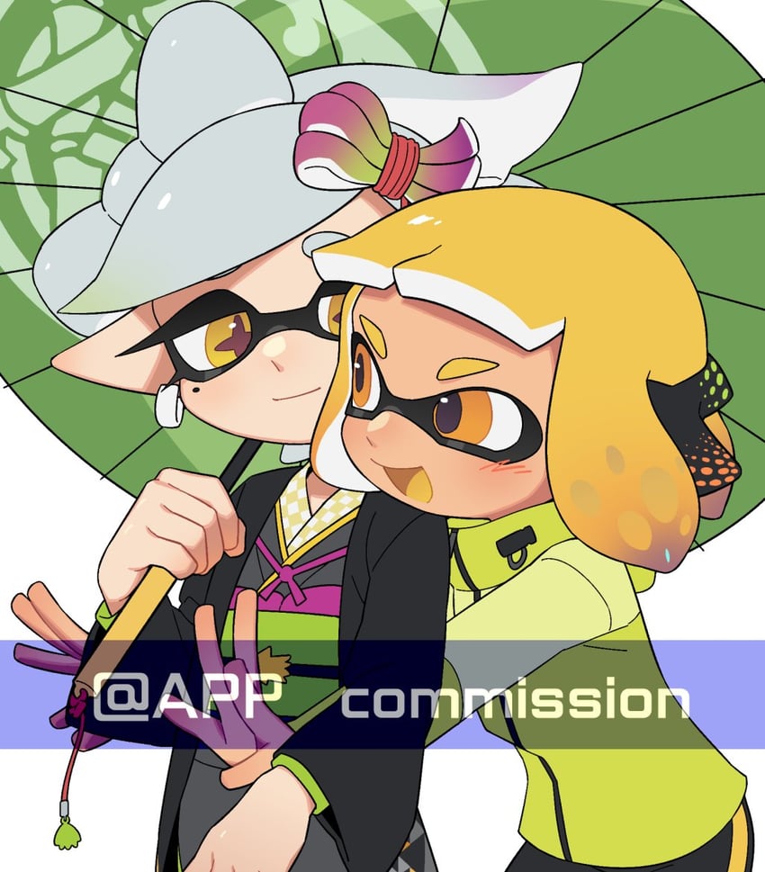 agent 4 and marie (splatoon and 1 more) drawn by ichijip_app