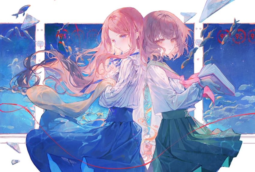 takakura himari and oginome ringo (mawaru penguindrum) drawn by maccha_(mochancc)
