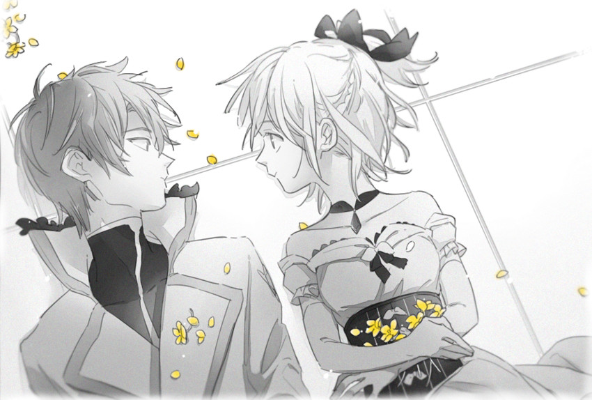 felt and reinhard van astrea (re:zero kara hajimeru isekai seikatsu) drawn by sogekishu_(sni8er)