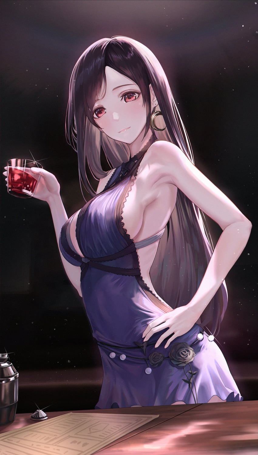 tifa lockhart (final fantasy and 2 more) drawn by tooku0