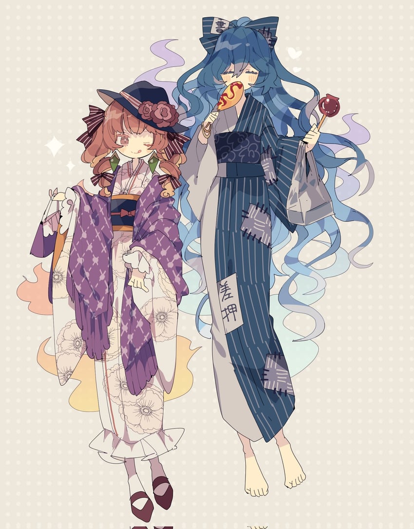 yorigami shion and yorigami jo'on (touhou) drawn by nikorashi-ka