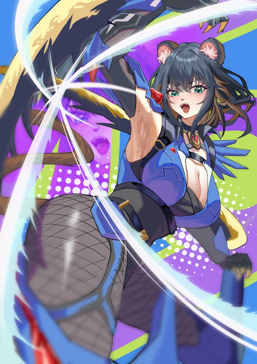 k9 - #17 izuna and k9 - #17 "ripper" (yu-gi-oh!) drawn by liuli_xiao