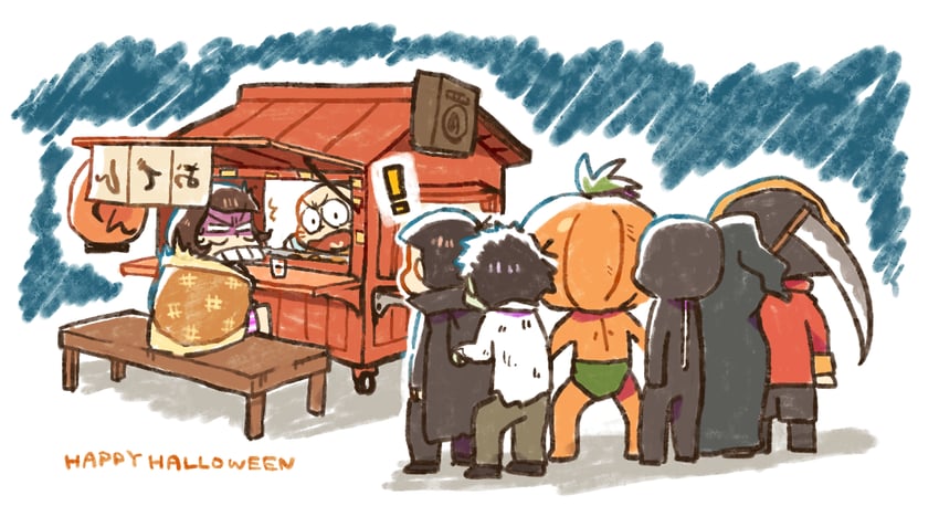 matsuno osomatsu, matsuno karamatsu, matsuno ichimatsu, matsuno jyushimatsu, matsuno choromatsu, and 5 more (osomatsu and 1 more) drawn by kuri_(shibimame)