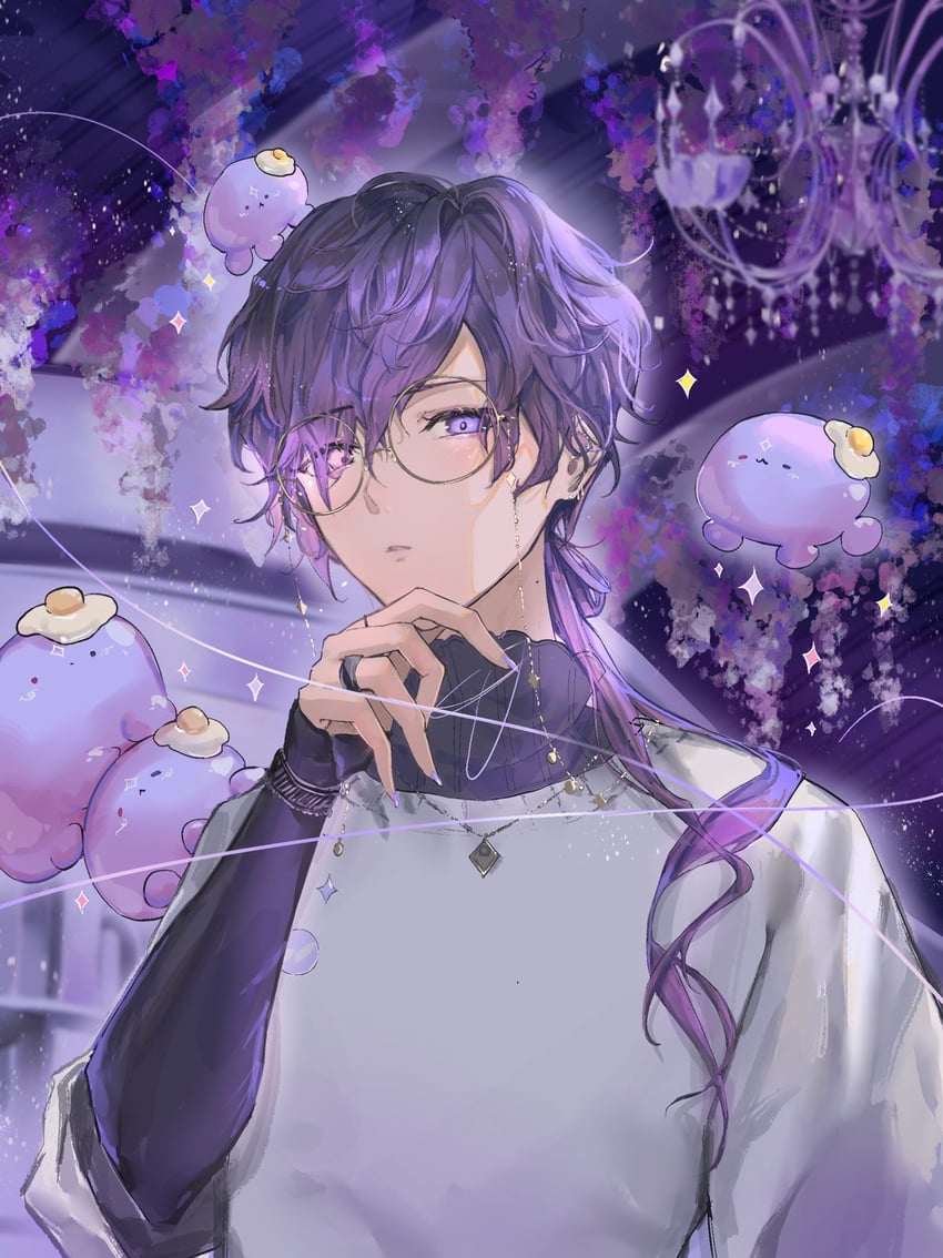 uki violeta and stargazer (nijisanji and 1 more) drawn by nacha_(nacha_3416)