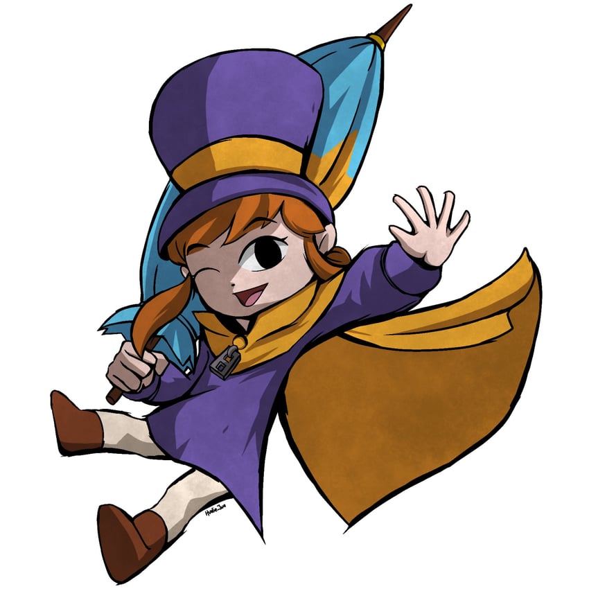 hat kid (the legend of zelda and 2 more) drawn by hudie_jun