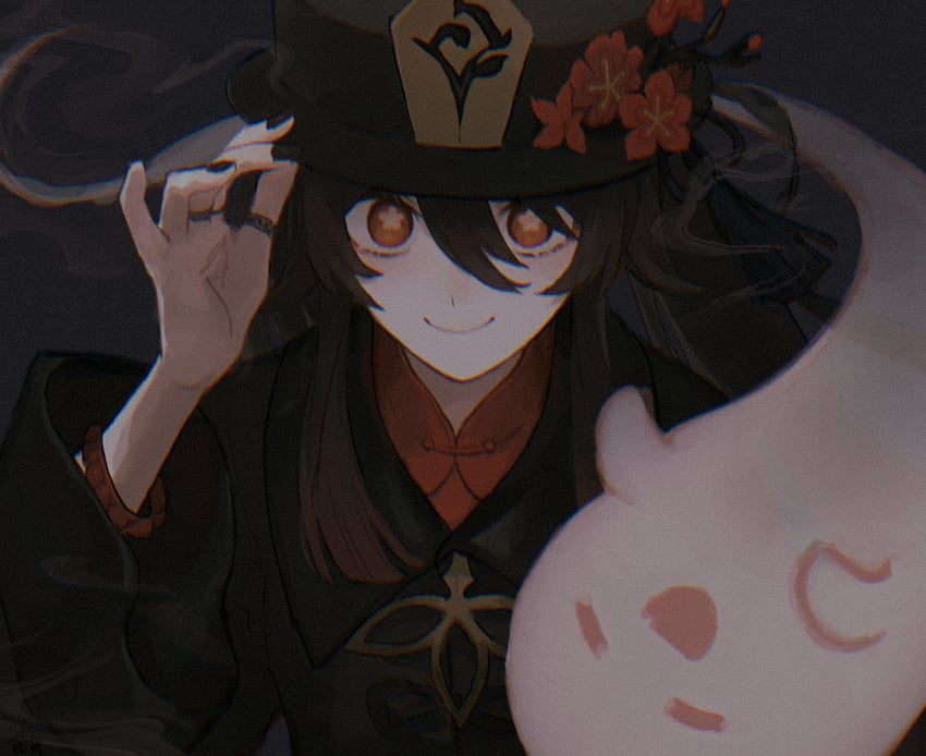 hu tao and boo tao (genshin impact) drawn by juu_(era-mogu-mogu)
