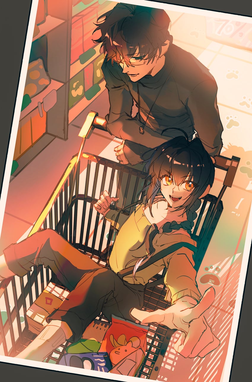 yamato takeru and miyamoto iori (fate and 2 more) drawn by aizendai