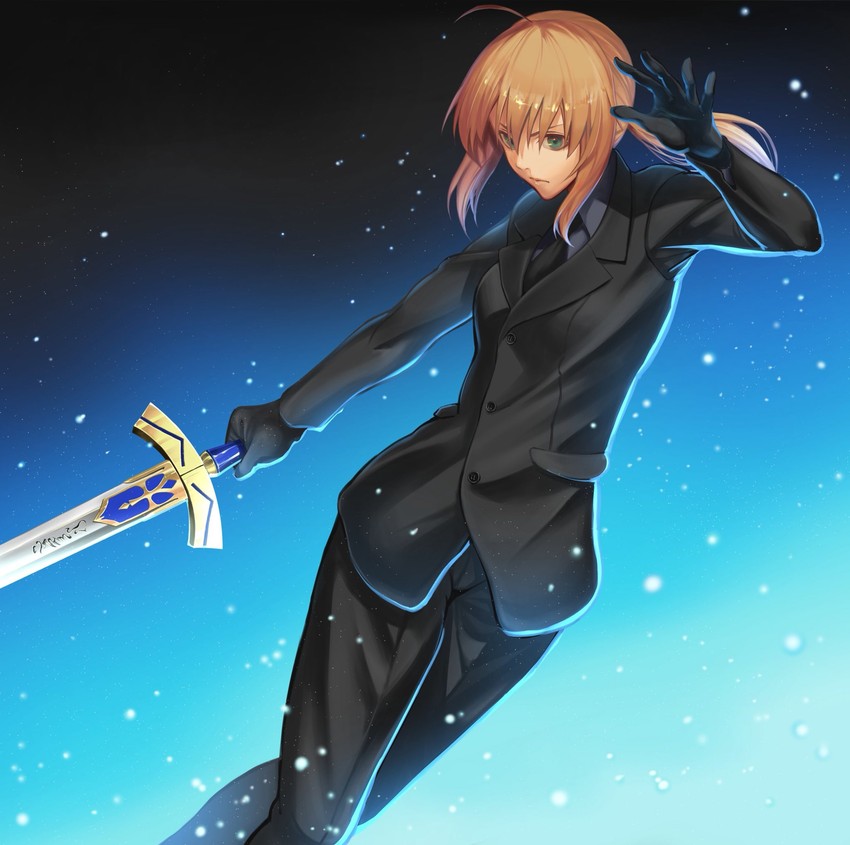 artoria pendragon and saber (fate and 1 more) drawn by fumi_fumi_(7837224)