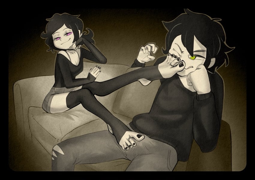 ashley graves and andrew graves (the coffin of andy and leyley) drawn by xu53r
