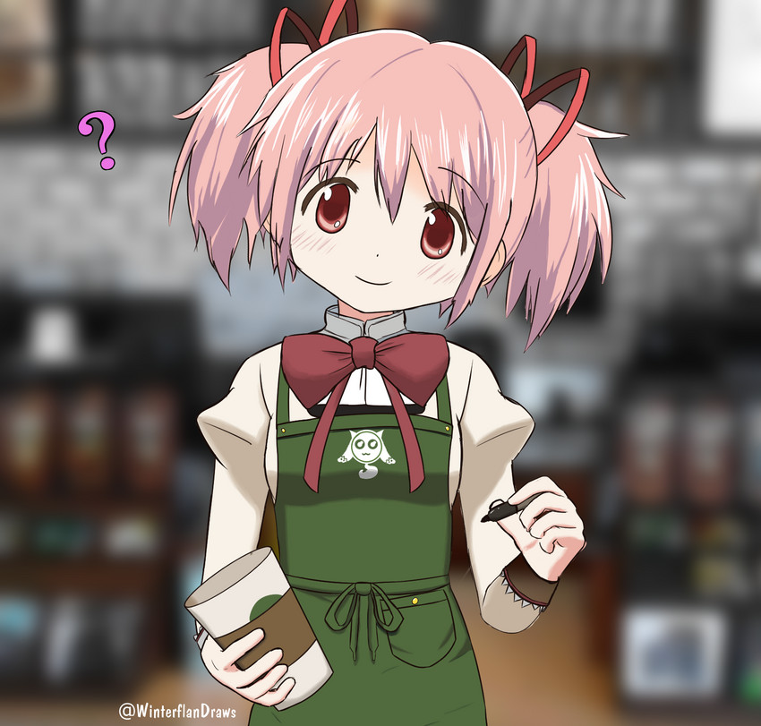kaname madoka and kyubey (mahou shoujo madoka magica and 1 more) drawn by winterflan