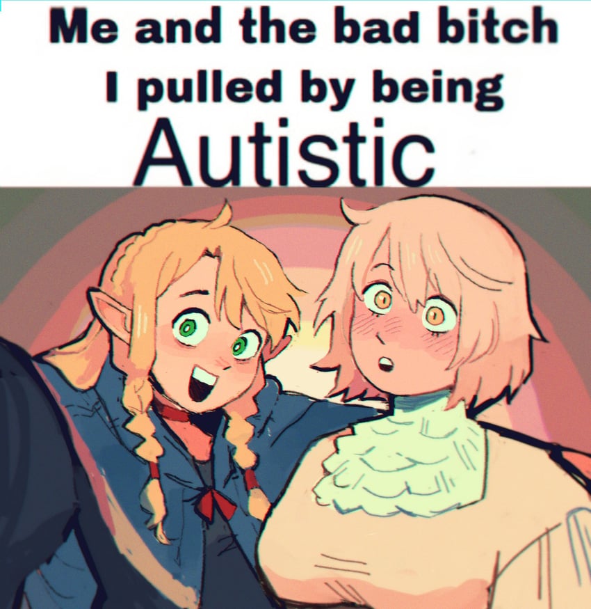 marcille donato and falin touden (dungeon meshi) drawn by conjunx